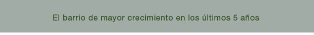 El barrio de mayor crecimiento